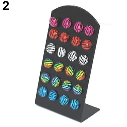 Bluelans хорошие 12 пар женские разноцветные леопардовые круглые серьги-гвоздики из