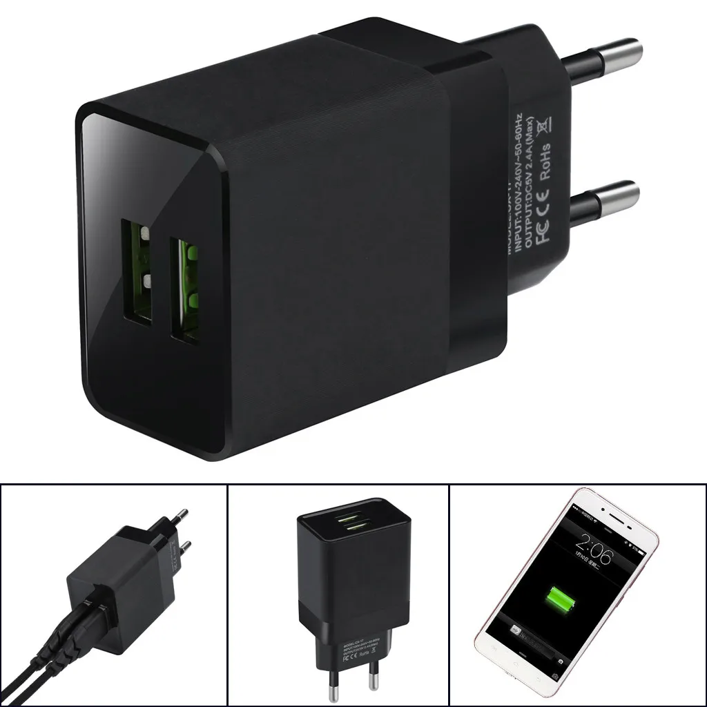 USB3.0 2.4A зарядное устройство для путешествий дома AC к телефону USB настенное EU