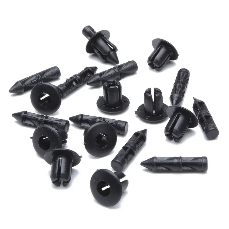 

50x Plastic Rivet Bike Fairing Trim Panel Fastener Clips 6mm For Honda Yamaha