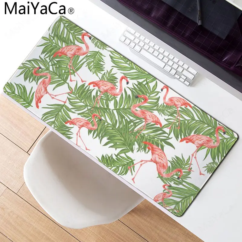 MaiYaCa Лидер продаж роскошный принт компьютер скоростные коврики для мыши Розовый фламинго игровой резиновый коврик для мыши геймер мягкая удобная мышка коврик - Цвет: Lock Edge 30x60cm