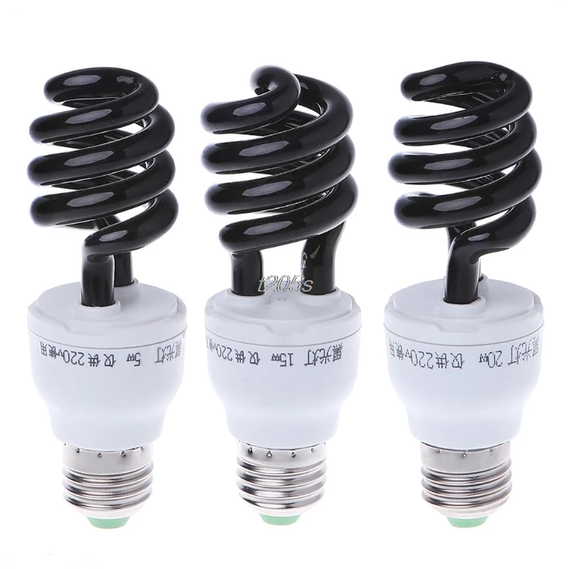 E27 5/15/20W UV ультрафиолетовые люминесцентные черный светильник CFL светильник Лампа 220V T16 Прямая поставка