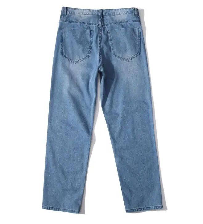 VXO Men's Baggy Jeans Hip Hop Jeans Pants Loose Skateboard Denim Men Jean Trousers Streetwear Plain Solid Jeans