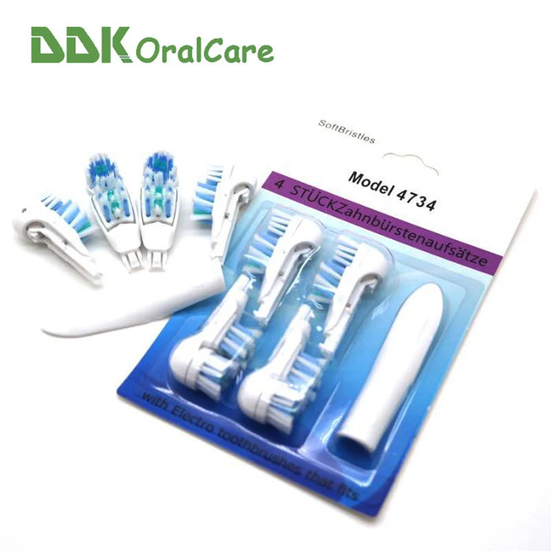 40pc/10Pack DDKOralcare 4734 Electric Toothbrush Heads Dual Clean Soft-Bristled For Oral B Cross Action | Бытовая техника