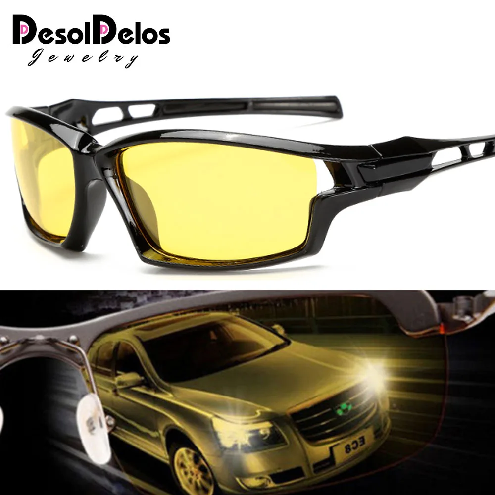 Солнцезащитные очки для мужчин брендовые дизайнерские поляризационные с ночным