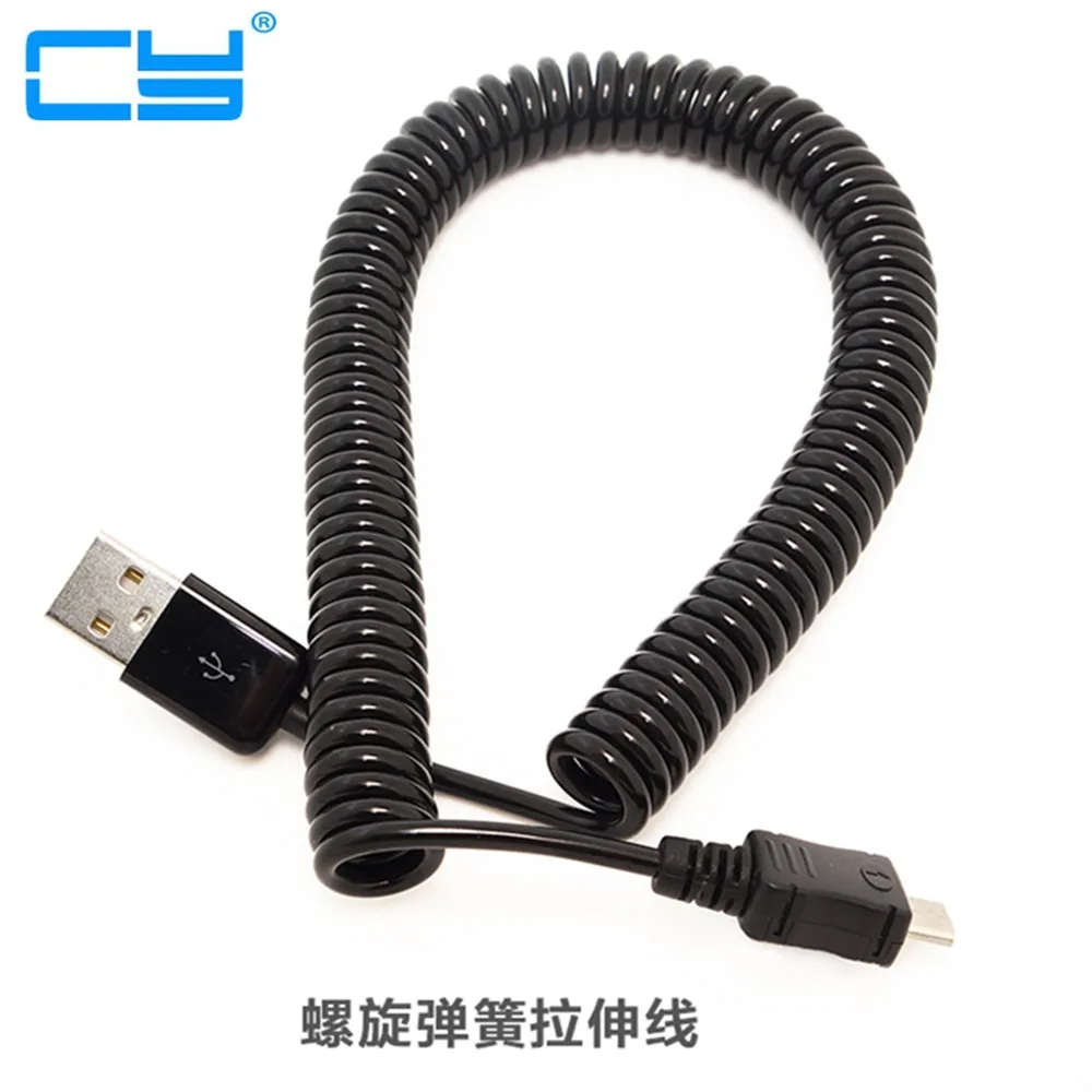 

Retractable 90 degree usb micro usb kabel Charge USB to Micro USB Spring Cable Data Sync Charger Cord Coiled Cabo