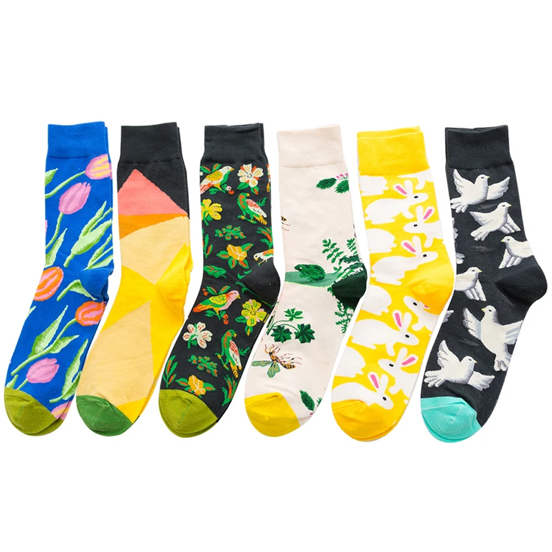 

meias men socks cotton winter meias coloridas coolmax colorful ntideslizante hombre personalized funky streetwear mens fashion