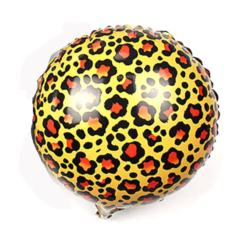 Leopard yellow 1 шт. 18 дюймов сафари животные принт Леопард Зебра пятна фольги воздушные шары, самозапечатывающийся Гелиевый шар, детские игрушки Globos - Цвет: Leopard yellow