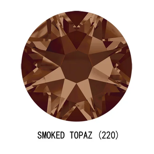 Smoked Topaz 16 граней ss16 ss20 Flatback не исправление стразы прозрачный AB Siam многоцветный для дизайна ногтей украшения одежды - Цвет: Smoked Topaz