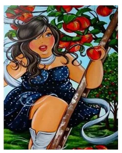 40X50CM(16&quotX 20&quot) Cartoon Fat Teenage Girl Character Full Drill Put Embroidery Diy Diamond Painting Cross Stitch Kit Home Decor | Дом и
