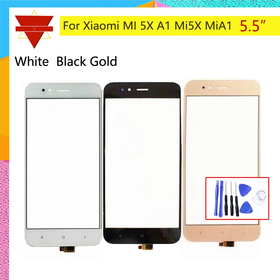 mi 5X ЖК-дисплей с сенсорным экраном для Xiaomi mi A1 5X mi 5X сенсорный экран сенсорный ЖК-дисплей дигитайзер Переднее внешнее стекло
