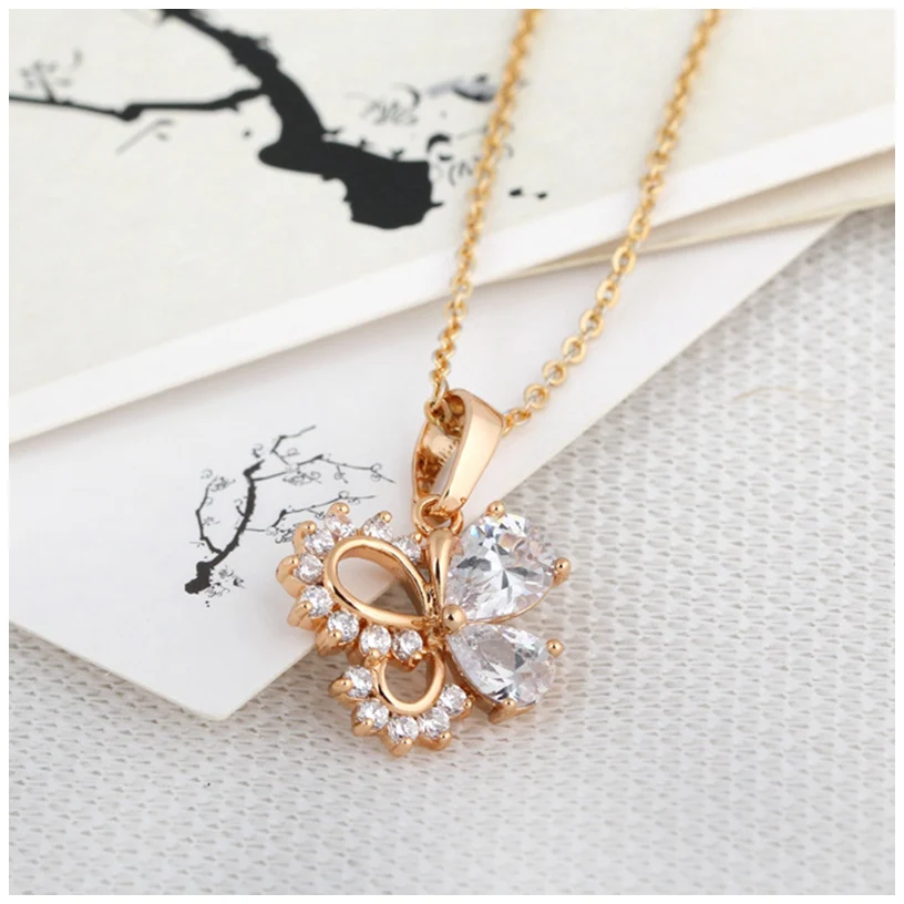 Runsheng Новый Бабочка Блестящий Кристалл Винтаж кулон Цепочки и ожерелья Дизайн