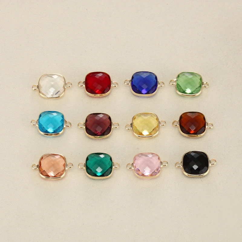 

MYLONGINGCHARM 10pcs fabulous Birthstone Charms,AAA level Zircon Pendants for Jelwery necklace ,12 colours mixed -F818