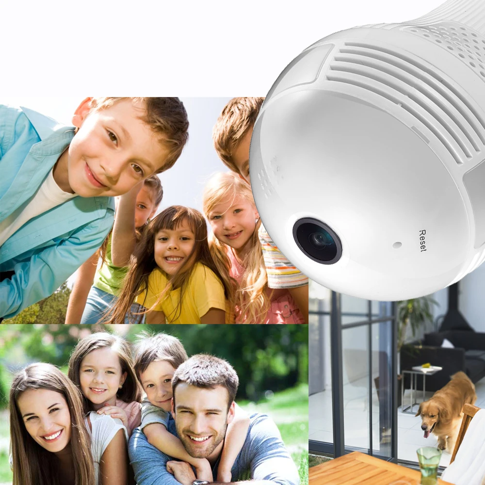 GADINAN 360 градусов панорамный 5MP 3MP 1080P 960P Беспроводной Wi-Fi камера светильник лампа Cam Мини домашняя камера наблюдения безопасности iCSee