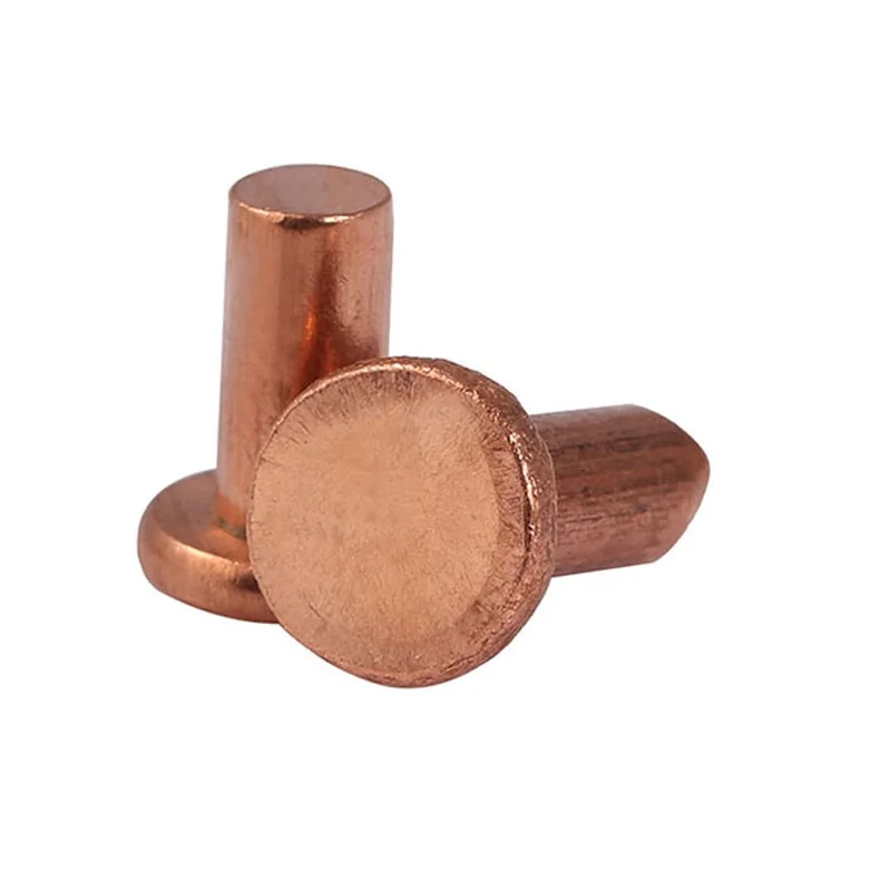Бесплатная доставка медная плоская головка твердая заклепка шляпа медные
