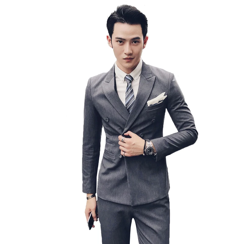 new Suits Suits men handsome suit three-piece SJT04 - P285 polyester cotton spandex 5% 30 65