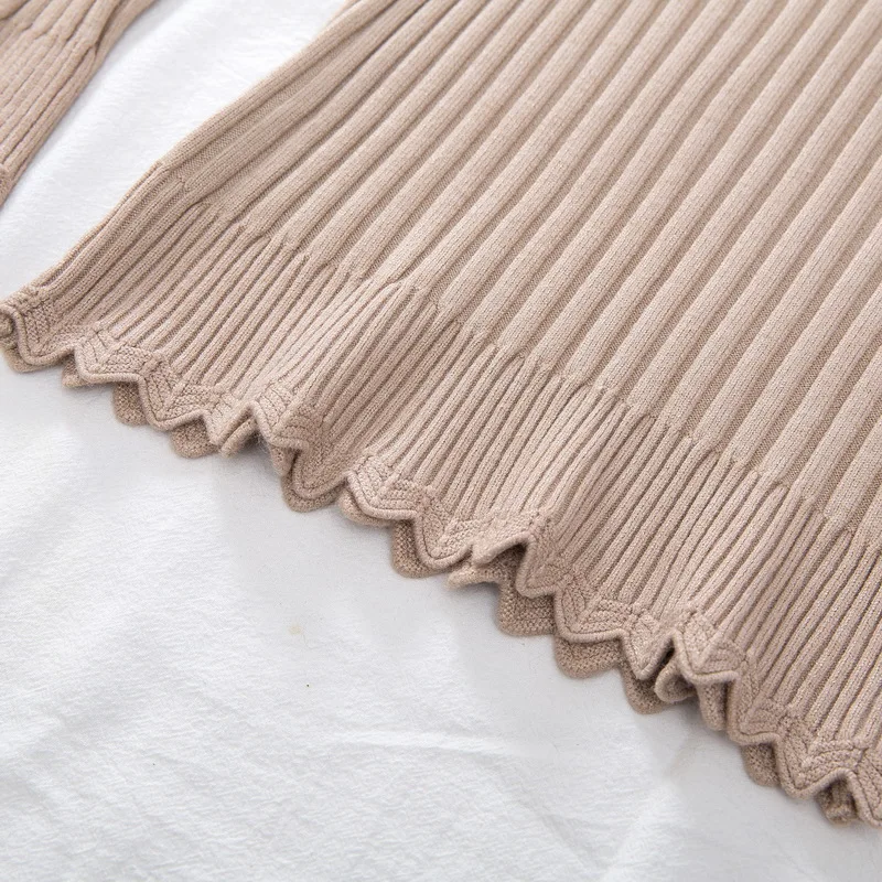 Новинка 2019 вязаный свитер с высоким воротником Модный женский осенний