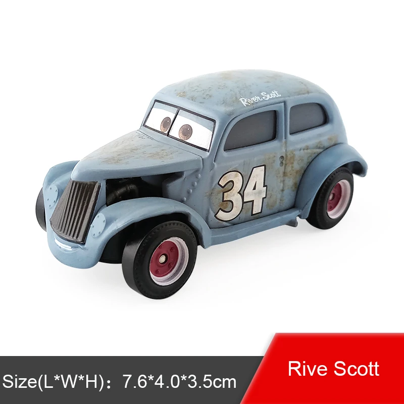 Disney Pixar Cars 3 Rive Scott 1:55 Diecast Metal Alloy Toy Car Model Loose New Kids Boy Xmas Gift Free Shipping |