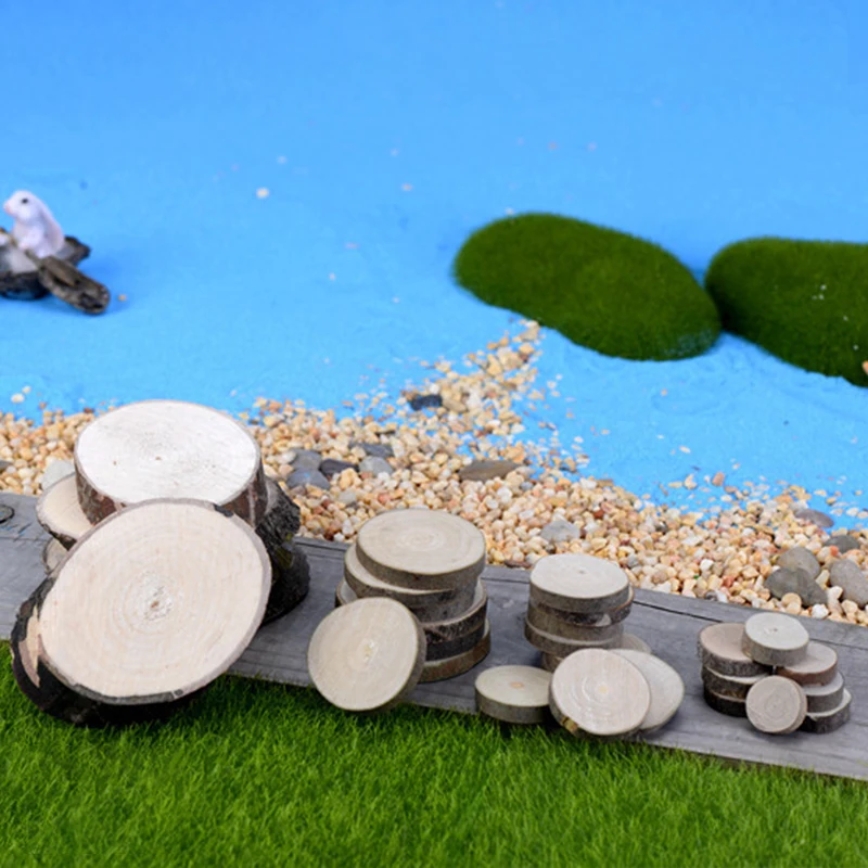 COCODE натуральные пустое дерево кусочки круглые необработанные деревянные диски