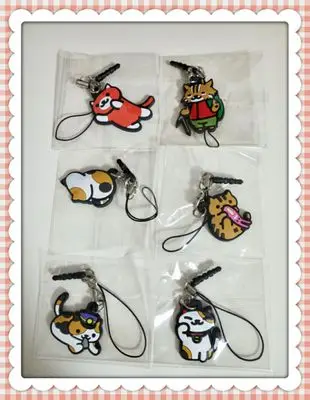 1 шт. брелок с рисунком из игры аниме Neko Atsume брелок красный черный кошачий двор телефонные ремни Пылезащитная заглушка резиновый брелок Portachiavi подвеска