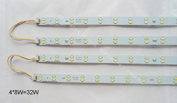 Светодиодный алюминиевый профиль с жесткими полосками 16 Вт 24 32 520 мм двухцветный