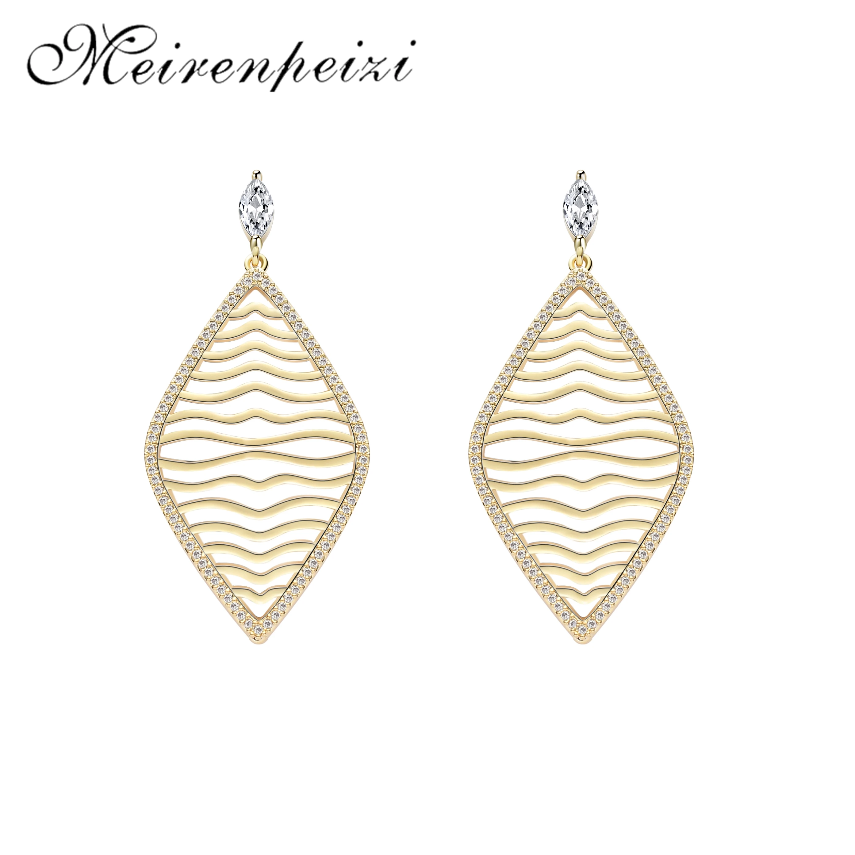 

Gold Silver Korean Earrings For Women Lover Fashion Drop Dangle Earring Wedding Geometric Copper Jewelry
