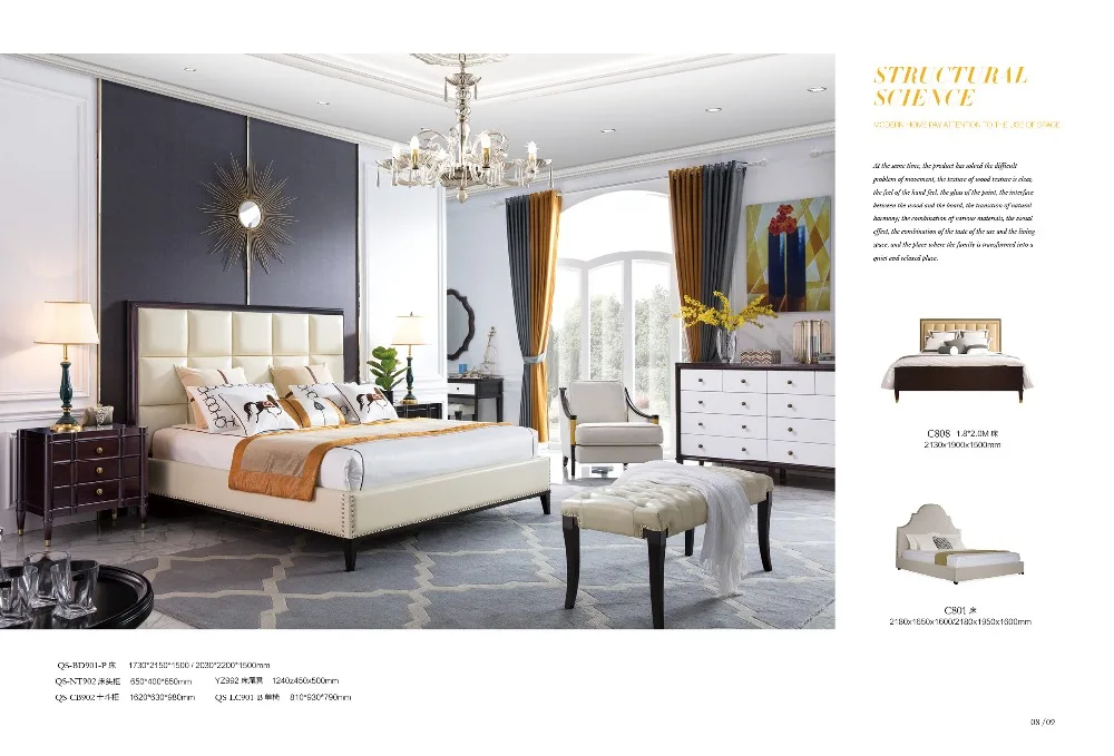 Роскошный комплект мебели для спальни в европейском французском стиле|Наборы