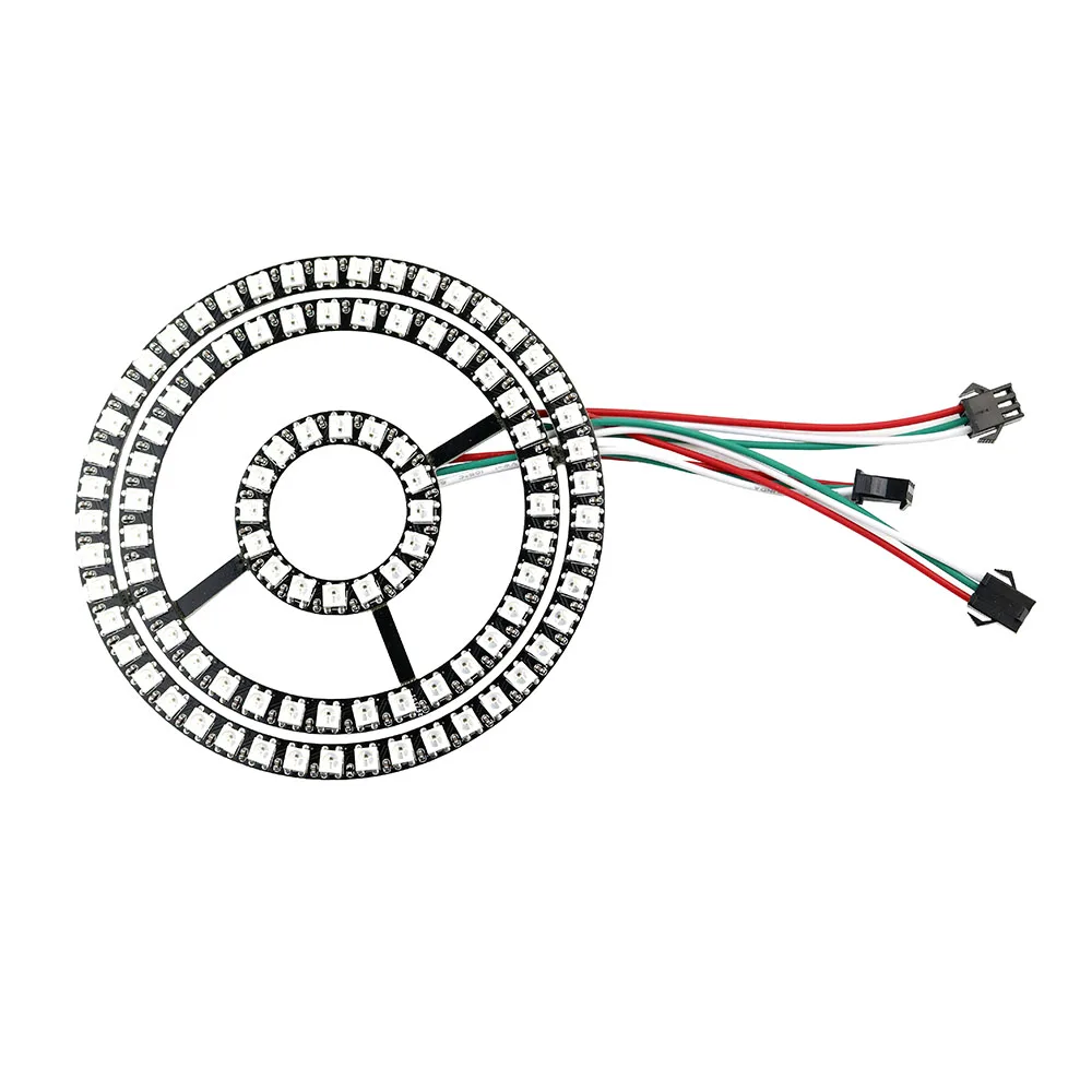 Полноцветная модульная лента WS2812B 16, 35, 45 бит, светодисветодиодный s 5050 Rgb, индивидуальное адресное кольцо, кругласветодиодный светодиодная Пиксельная лампа, панель освесветильник DC5V