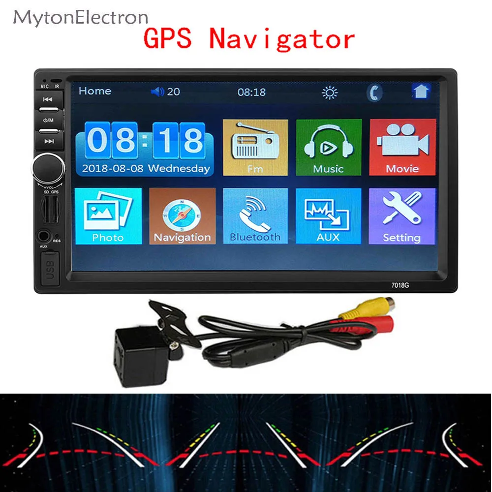 GPS and Cam D 2 Din gps-навигатор, навигация mp5 автомобильное радио " плеер сенсорный экран видео мультимедиа аудио стерео камера для Android телефона - Размер экрана, дюймов: GPS and Cam D