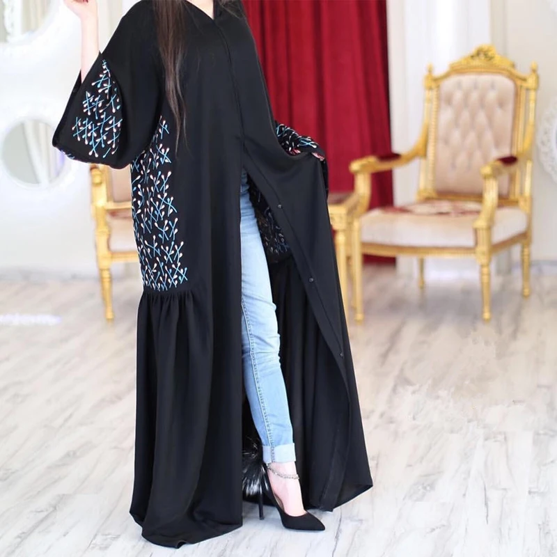 Abaya платье из Дубая нарядное платье в арабском стиле Турция Исламская одежда кардиган мусульманское платье хиджаб Caftan Абая для женщин Рамадан Elbise Giyim