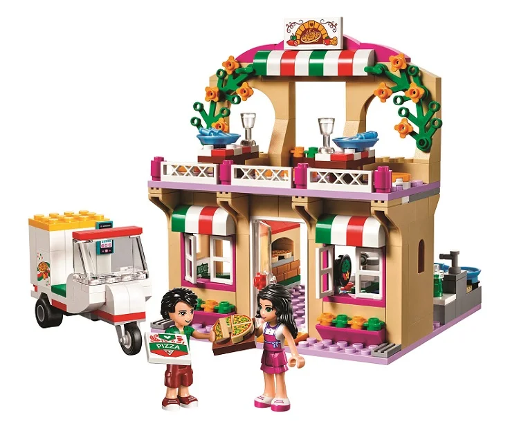 Bela 10609 Friends Series 310pcs The Heartlake Pizzeria Model Building Blocks Educational Gifts For Kids Compatible 41311 | Игрушки и