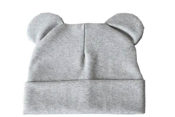 hat grey Качественный хлопковый Детский набор из шапки и шарфа, детский шейный платок, детский шарф, воротник, шапка, комплект, реквизит для фотосессии - Цвет: hat grey