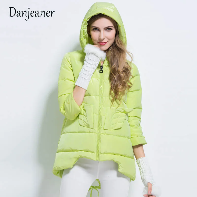 Danjeaner 2018 новые парки Базовые Куртки женские зимние толстые пальто хлопковая