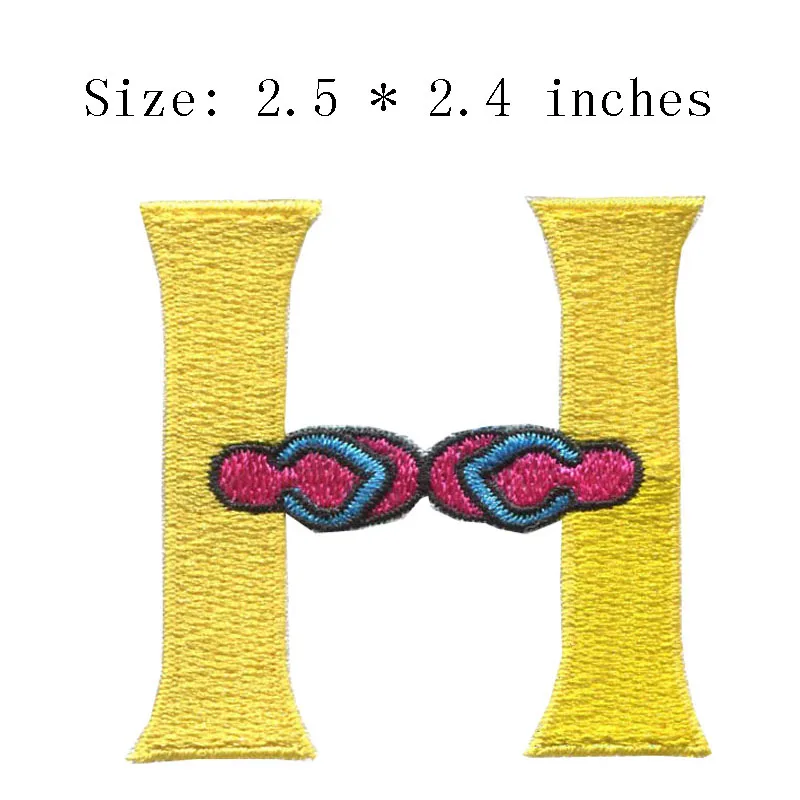 Hletter 2 5 &quotШирокий DIY Новые шрифты вышивка патч для пользовательской