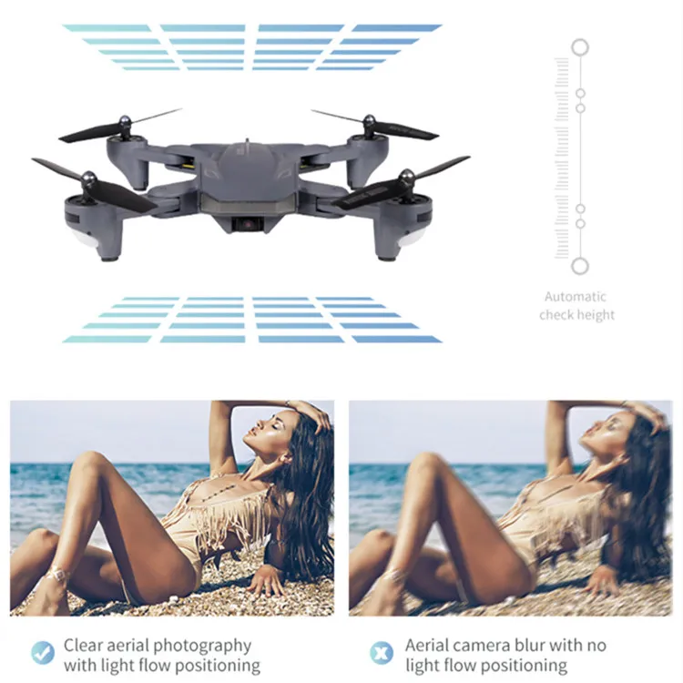 Visuo XS816 Радиоуправляемый Дрон с 50 кратным увеличением Wi Fi FPV 4 K двойная камера