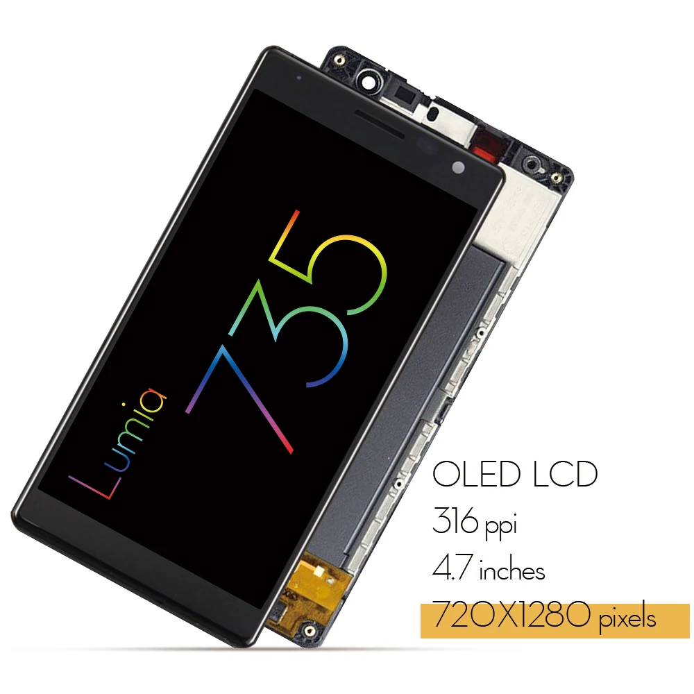 Оригинальный 4 7 &quotoled дисплей для NOKIA Lumia 735 730 ЖК сенсорный экран дигитайзер с