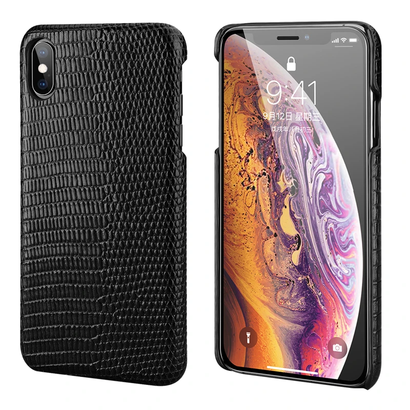 Чехол Ящерица из натуральной кожи для iphone X XS XR Max 11 Pro MAX чехол накладка 2020 6s 7 8 plus