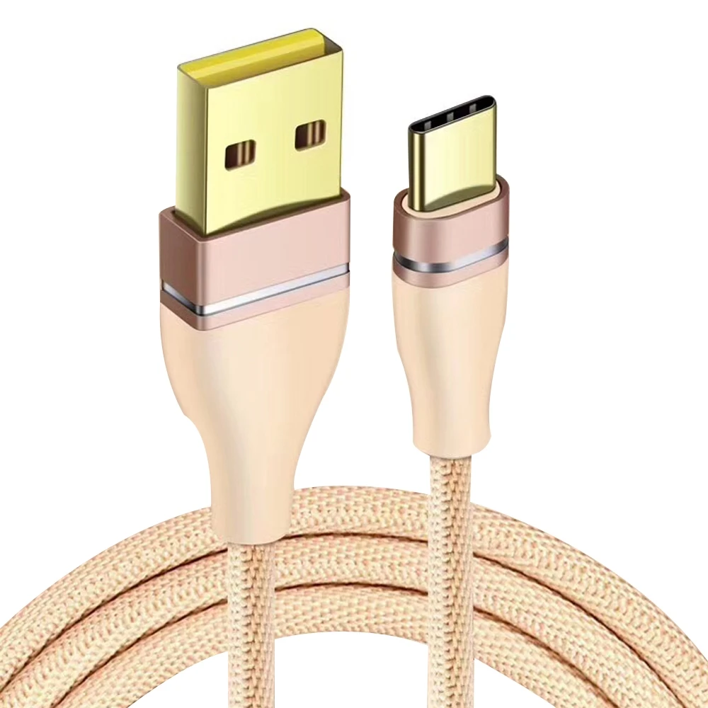 50 шт./лот 1 м 3 фута 2.1A Nylone Плетеный USB C кабель для Samsung Galaxy S9 Plus Note 8 S8 Xiaomi Type