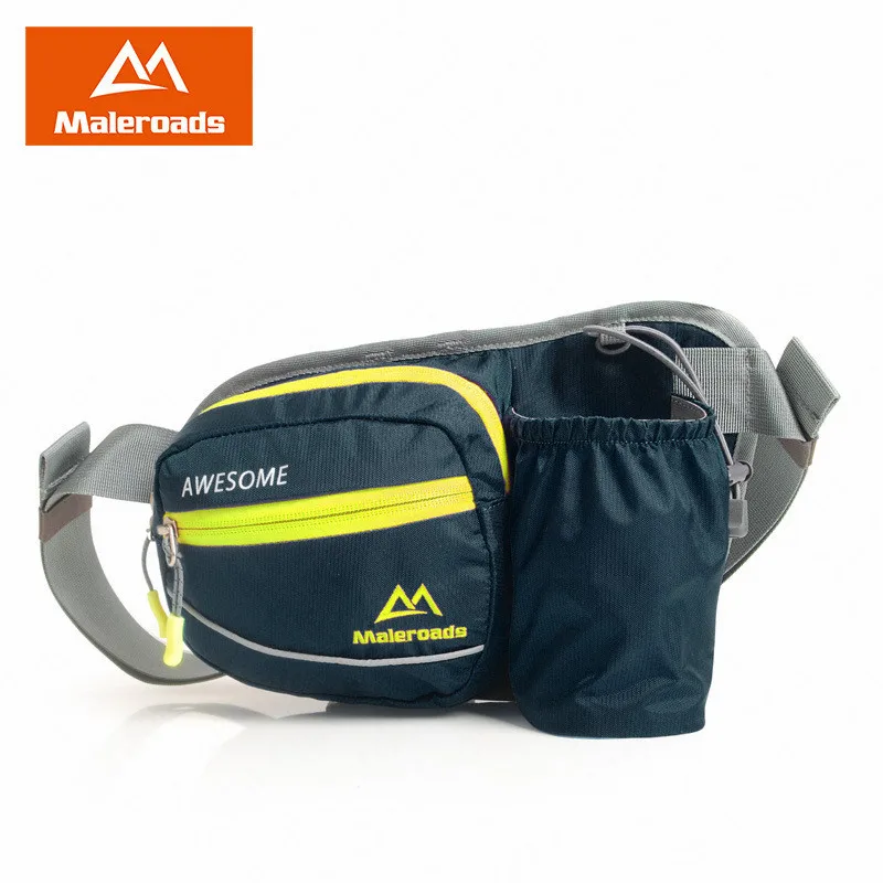 Navy Blue Maleroads Беговая сумка с талией поясная сумка с бутылкой для воды Trail чехол-сумочка для телефона для бега марафон Талия комплект для фитнеса Велоспорт - Цвет: Navy Blue