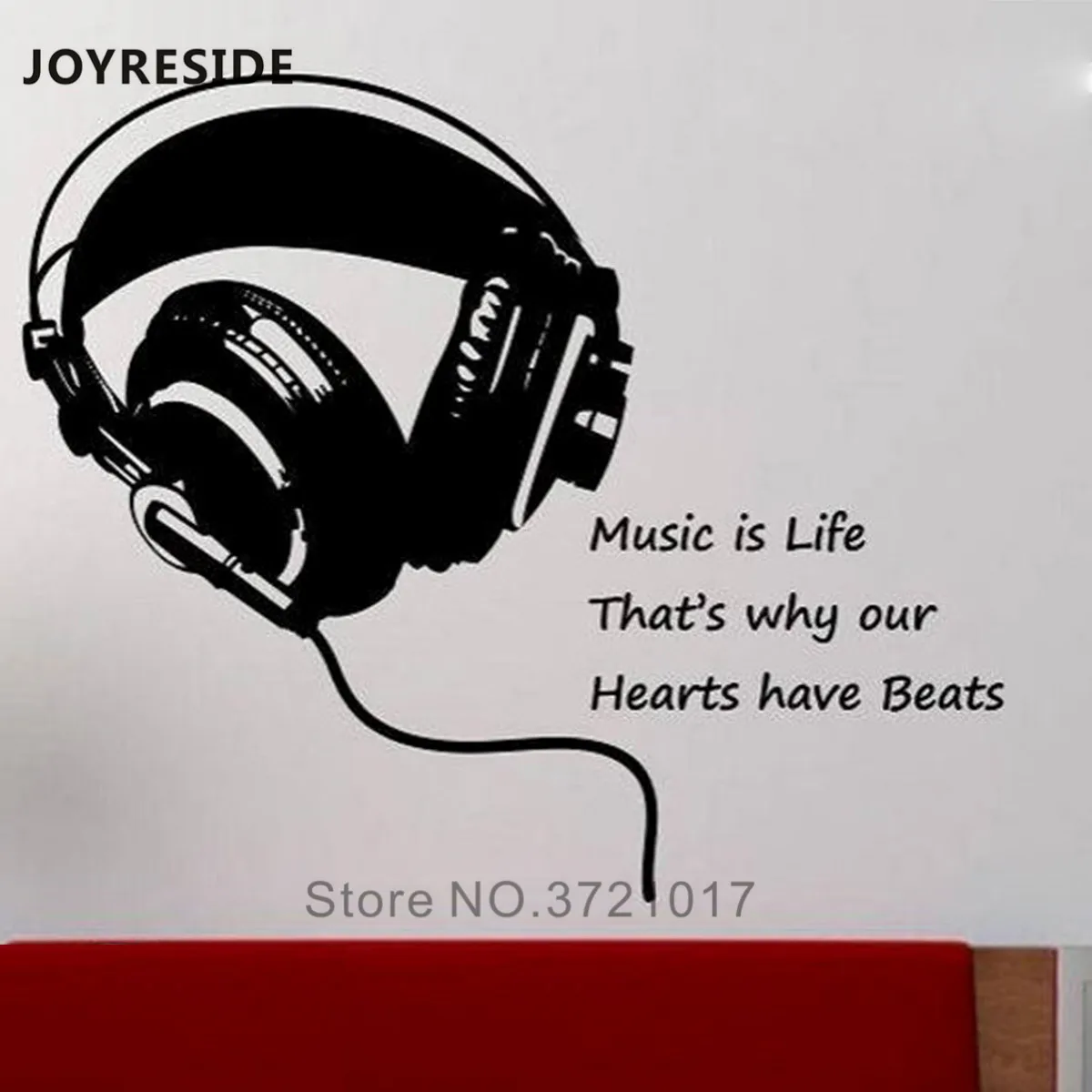 

Earphone Headphone Wall Sticker Music Wall Decals Home Livingroom Fashion Art Decoration Wall Stickers Headphones Pattern M315