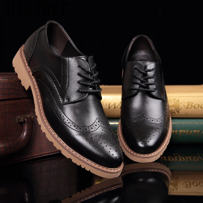 Мужская обувь с перфорацией типа броги классические нарядные туфли для мужчин из