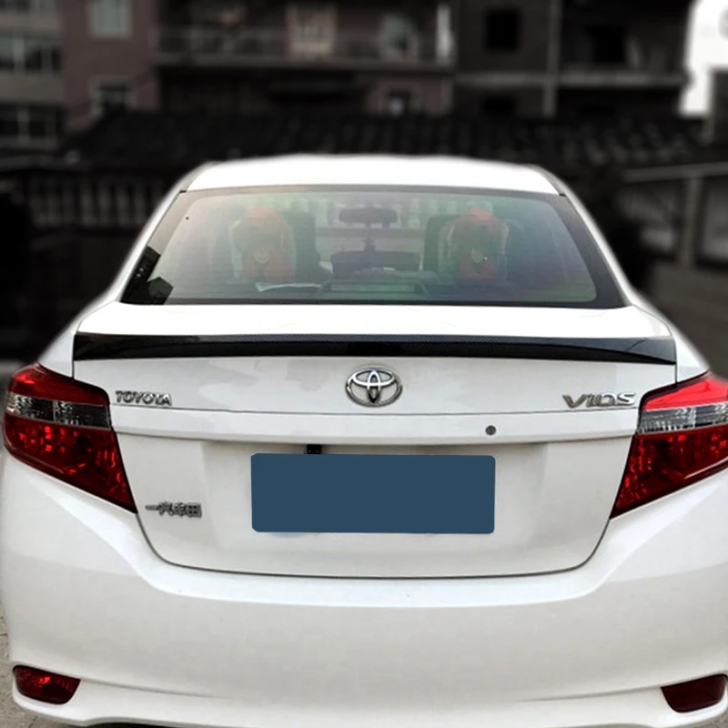 Задняя Крышка багажника автомобиля спойлер крыло для Toyota Yaris L Vios- ABS Материал углеродная поверхность спортивный автомобиль заднее крыло краска собственного приготовления