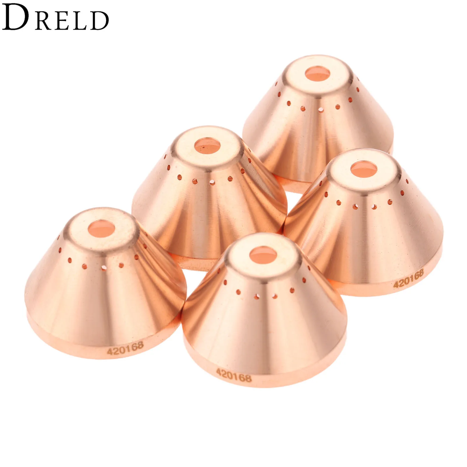 DRELD 5 шт. 45A-65A щит 420168 подходит для 65 85 105 125 плазменной резки фонарь расходные материалы для сварки паяльные принадлежности Замена