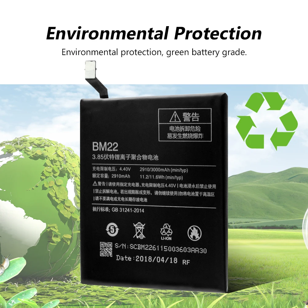 YCDC 1 шт перезаряжаемая 3,85 V 2910/3000mAh BM22 BM 22 литий-ионная аккумуляторная батарея для Xiaomi mi 5(mi 5
