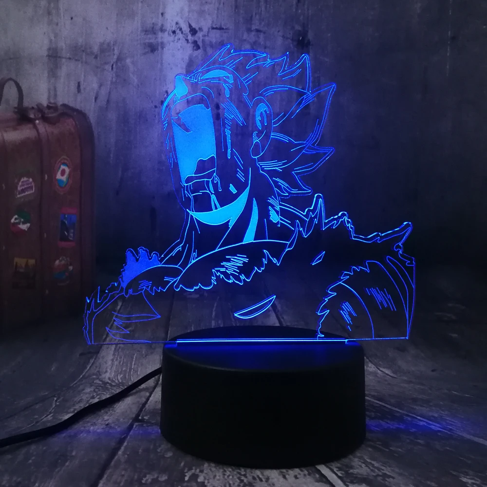 Новая красивая футболка крик Saiyan Son Goku Dragon Ball Kakarotto Вегета светодиодный 3d-ночник стол вечерние лампа домашний Декор детские игрушки Рождественский подарок