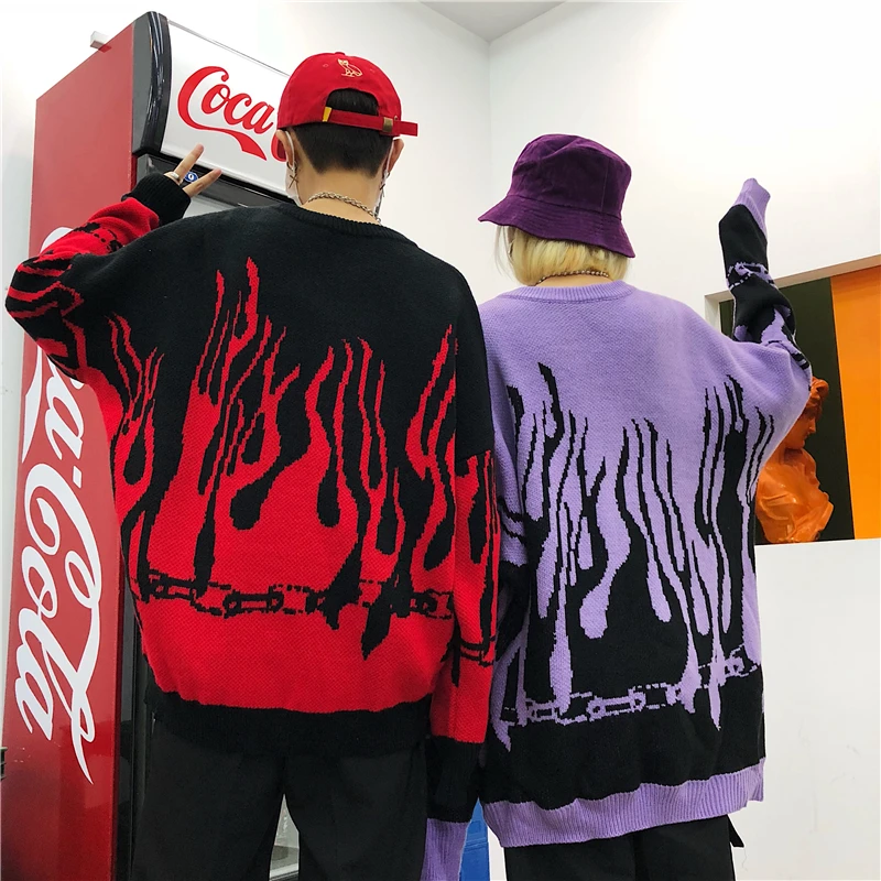 Осень-зима Harajuku модные женские туфли свитер Chic ад Сгущает Теплый вязаный Для женщин свитер пальто средней длины Свободный пуловер свитер