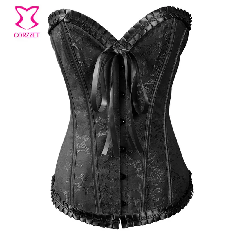 Wholesale (10pcs/Lot) Floral Pattern Strapless Corset Bustier Tops Women Sexy Overbust Corselet Gothic Corpete Clothing