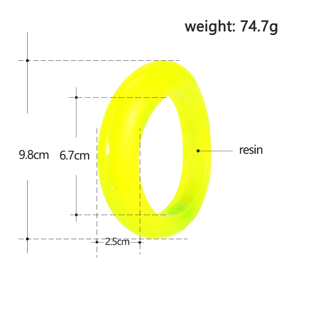 Guanglong винтажный красочный Широкий акриловый браслет из смолы для девочек с