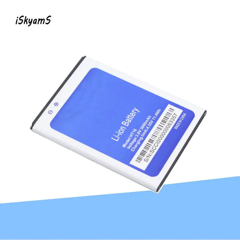 ISkyamS 1x3000 мА/ч HT16 Замена Батарея для Homtom камень ножницы бумага 16 Pro Bateria Baterij сотовый
