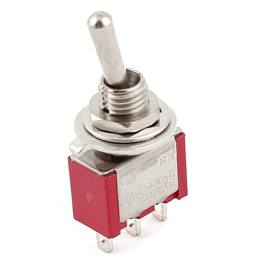 Совершенно новый AC 250V/2A 120V/5A ВКЛ./вкл. 2 положения SPDT Мини Микро тумблер красный |