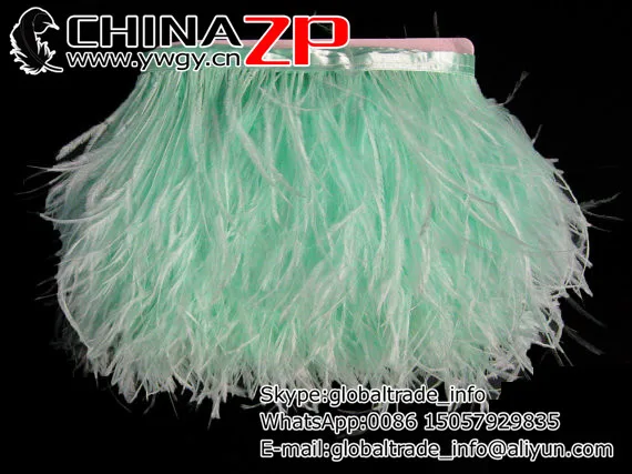 Manufacturer in CHINAZP Factory 20yards/lot Good Quality Dyed Mint Green Ostrich Feather Fringes Trim | Дом и сад